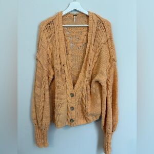 Free People Women's Nectarine Combo Sandstorm Cardigan Large